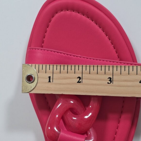 Aerosoles Geraldine Sandals Women US 10M Hot Pink Faux Leather Boho Beach Resort - Picture 4 of 16